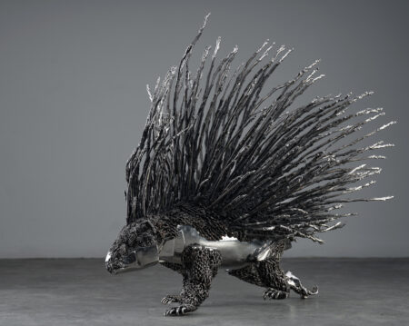 Katherine Taylor-Porcustick, 2023, stainless steel, 36X30X32 inches